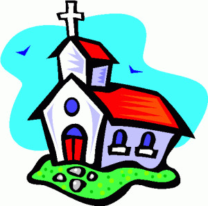 Small church cartoon 1 – First Congregational Church of San Rafael